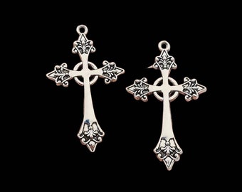 Lovely Celtic Cross Pendants Silver Celtic Cross Charms Religious  Charms Ornate Crosses Religious Jewelry Supplies 43x26mm