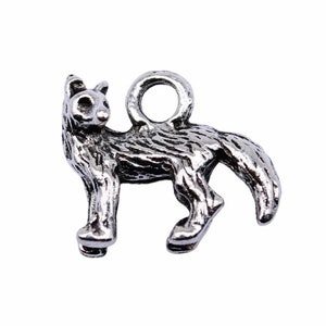 Fox Charms 3D Well Crafted Little Fox Charms Animal Charms Forest Animal Charms Jewelry Supplies 15x12mm