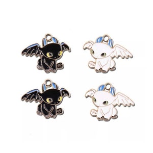 Adorable Baby Dragon Charms Enamel Dragon Charms Toothless Charms Fantasy Charms Jewelry Supplies 21x26mm ***SEE NOTE