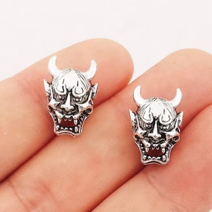 Demon Beads Devil Beads Halloween Beads Demon Charms Halloween Findings Jewelry Supplies 12x17mm Darker in Tone