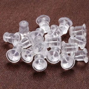 Larger Silicone Earring Backs Ear Nuts Earring Stoppers Replacement Earring Backs Earring Findings Jewelry Supplies 6x5mm *Read Details*