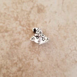 Witch Hat Spacer Bead Halloween Charms Witch Charm with Stars Bracelet Jewelry Supplies 15.75x14.5mm Hole 4.3mm