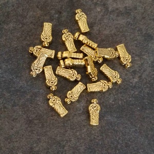 St. Jude Spacer Beads Rosary Parts Gold or Antique Gold St. Jude Beads Patron Saint of Hope and Impossible Causes Jewelry Supplies 13x6mm
