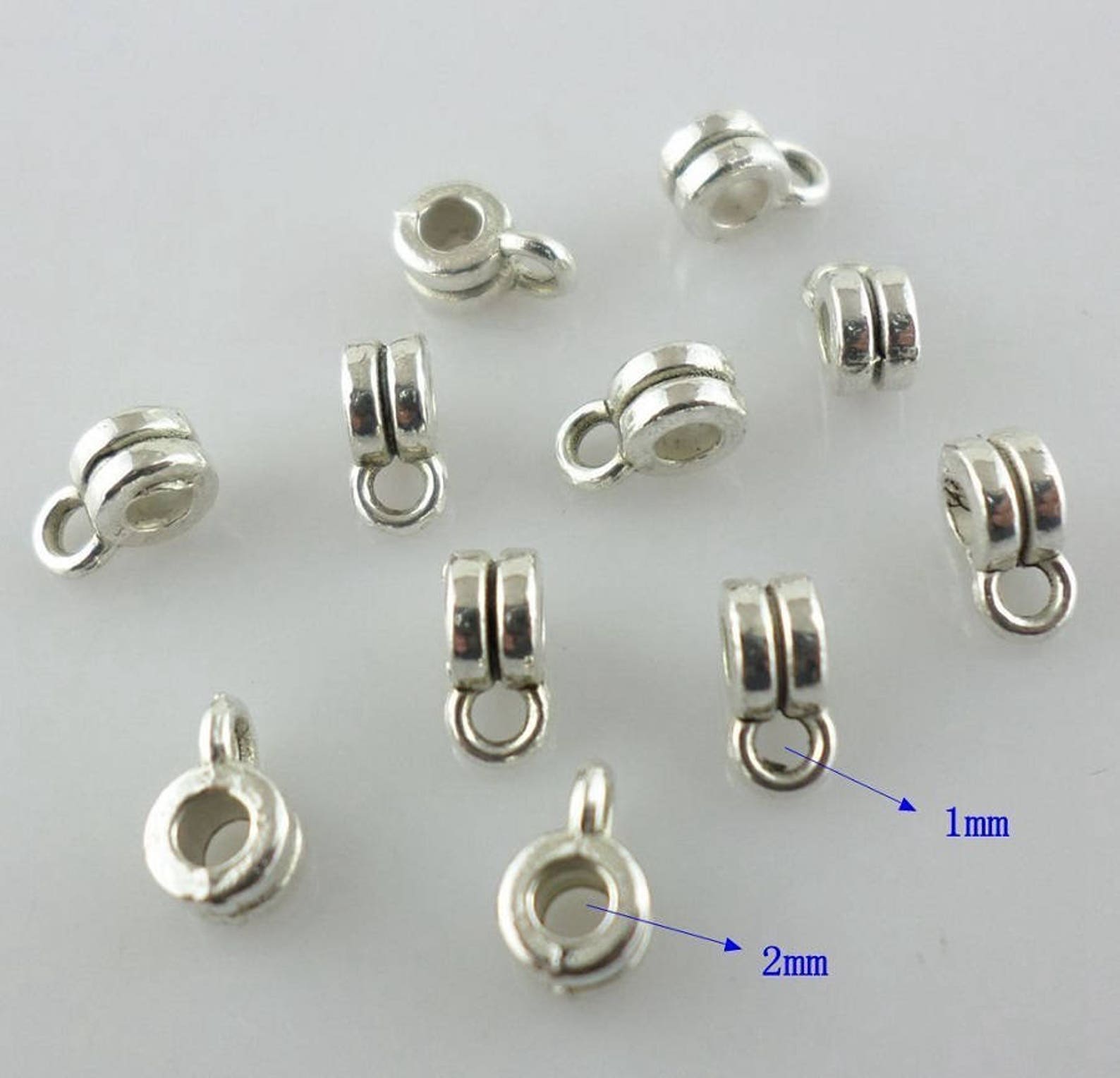 22 Tiny Bead Bails Mini Charm Holders for Beading Jewelry | Etsy
