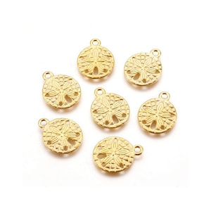 Gold Sand Dollar Charms Beach Charms Gold Sanddollar Charms  Gold Beach Jewelry Supplies 19x15mm