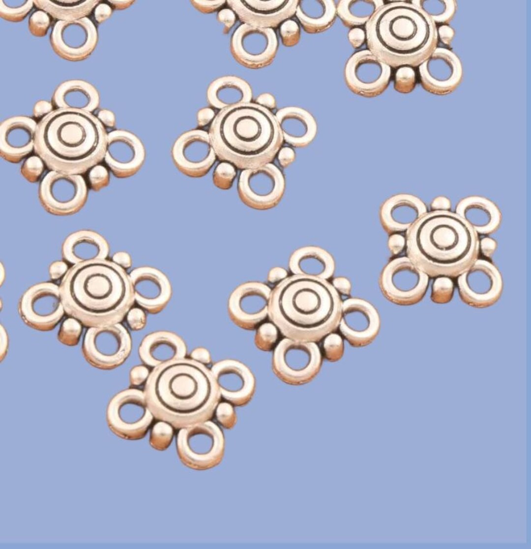 Mini Connectors Square Connectors Four Loop Connectors Square Charms