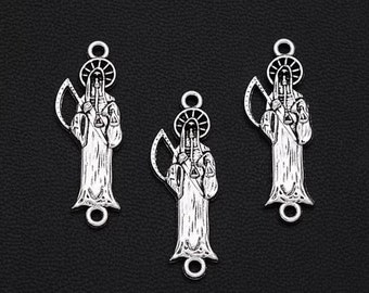 Reaper Connectors Grim Reaper Charms Bracelet Connectors Halloween Jewelry Supplies 28x10mm