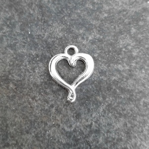 Heart Charms Small Rustic Open Hearts for Earrings Bracelets Valentine&#39;s Day Love Jewelry Supplies 18x14mm ***Read Details