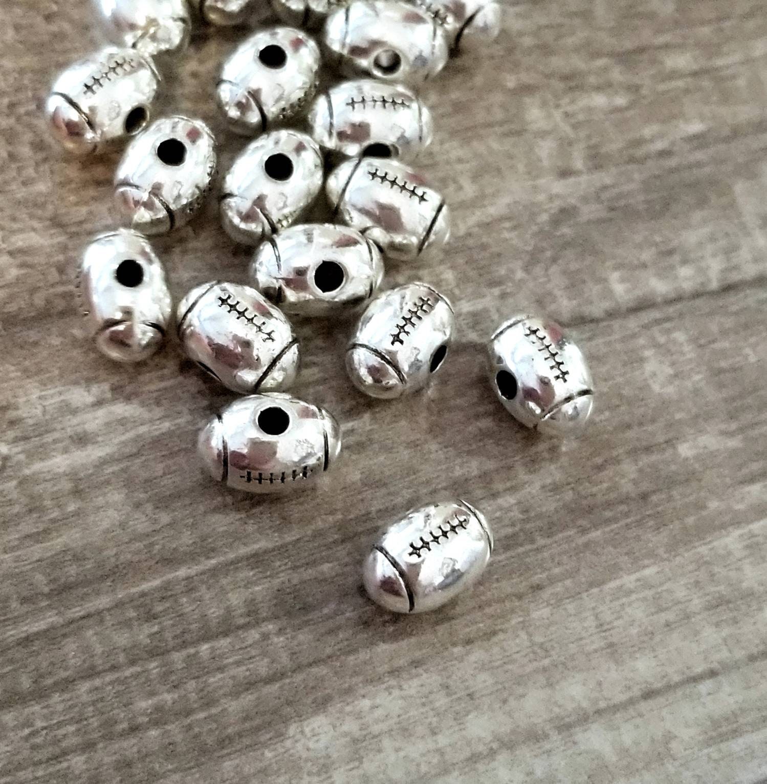 120 PCS Craft Decoration Sports Ball Wooden Beads Baseball Sports Charms Sports  Beads Bracelet – the best products in the Joom Geek online store