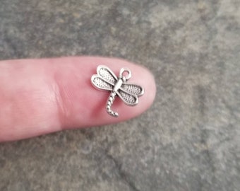 Darling Mini Dragonfly Charms Sweet Little Dragonfly Minimalist Jewelry Supplies 12mm