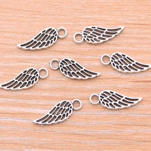 Little Filigree Wing Charms Double Sided Angel Wing Charms Memorial Charms Christmas Charms Jewelry Supplies 18x6mm