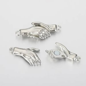 Magnetic Hand Clasps Magnetic Clasps for Bracelets or Necklaces Bright Silver Gold or Silver Clasps Jewelry Supplies 12x31mm