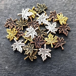 Maple Leaf Charms Beautiful Fall Colors Fall Leaves Maple Leaf Jewelry Supplies Choose Color or Assortment 17x13mm