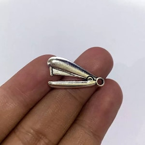 6 Stapler Charms Staples Office Charms Jewelry Supplies 25x13mm
