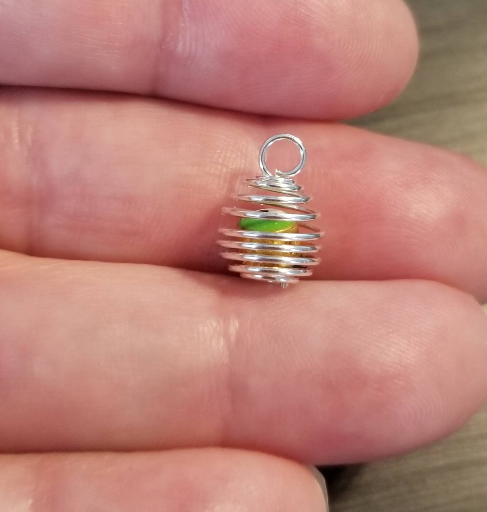 10 Tiny Bead Cages Wire Wraps Mini Colorful Bead Cage Charms Etsy