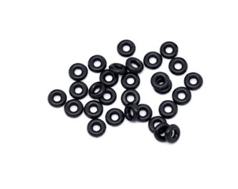 Black Rubber Rings Bead Stoppers for Bracelets Jewelry Findings Supplies 6mm or 8mm