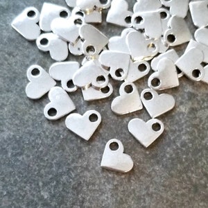 Tiny Heart Charms Heart Drops Mini Heart Charms Valentine's Day Charms Heart Findings Jewelry Supplies 10mm