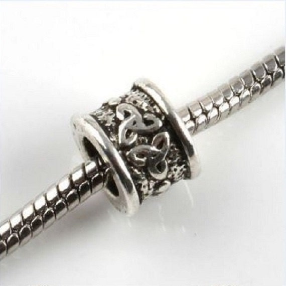 Triquetra Spacer Beads Celtic Charms for Bracelets Triquetra Beads Hair  Beads Crafts Trinity Knot Irish Celtic Bead Jewelry Supplies