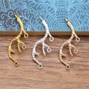 Branch Connectors Multiple Loop Chandelier Connectors Coral Connectors Jewelry Supplies 40x15mm
