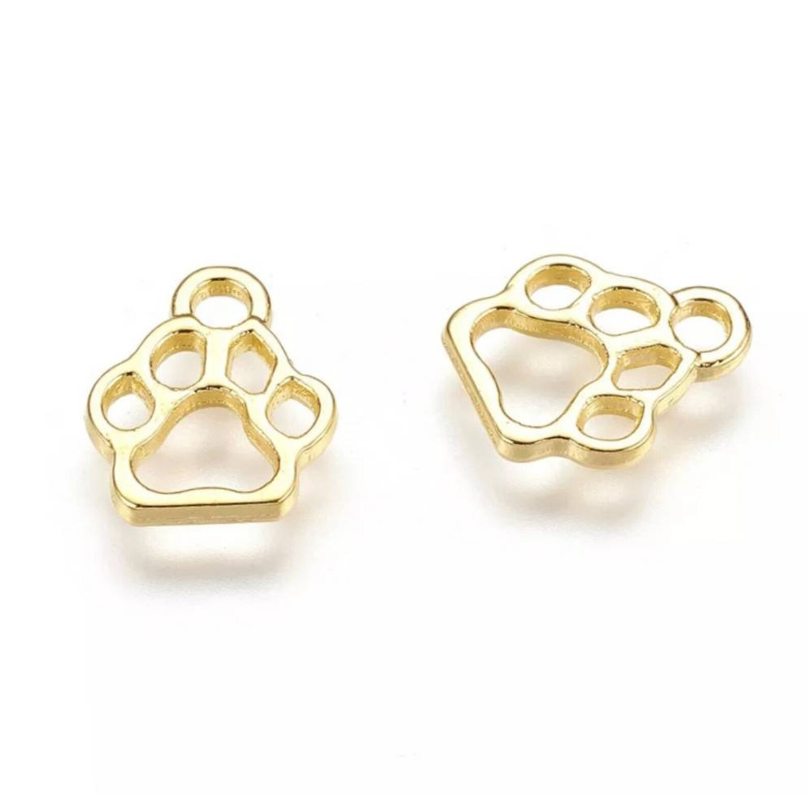 Bulk Little Gold Paw Print Charms Sweet Dog Cat Paw Charms Etsy Italia
