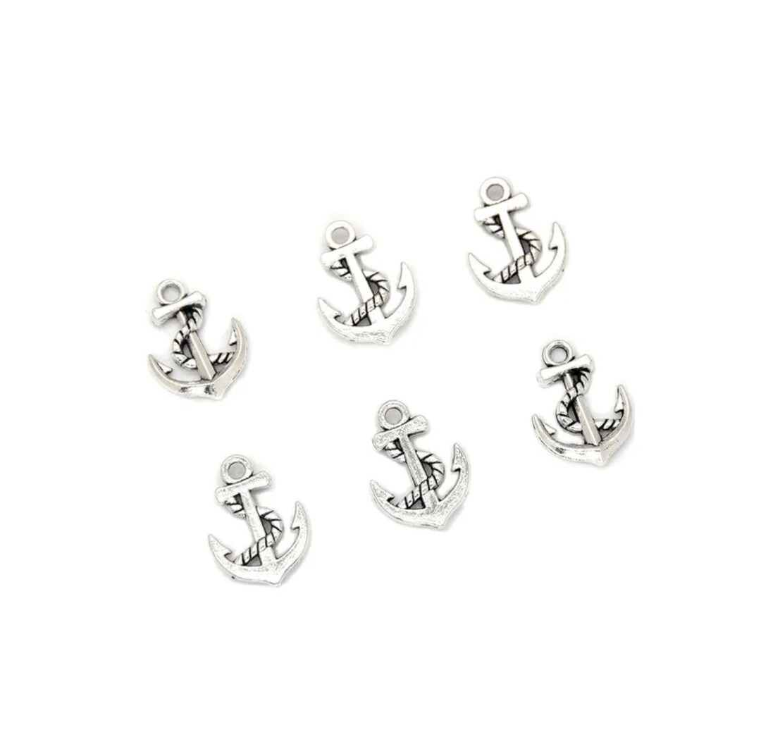 Wholesale Boat Anchor Nautical Charm Pendants By Xanadu Designs – Choose 20, 50, Or 100 Pieces For Jewelry Making