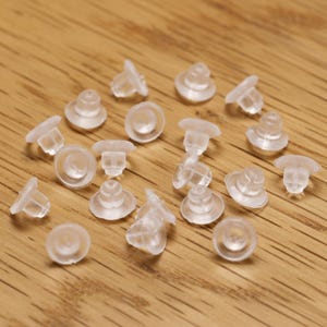 Pad Earring Backs for Stud Earrings Ear Nuts Replacement Findings Rubber Wider Base Stabilizing Great Size Choose Qty Earnuts 7x5mm