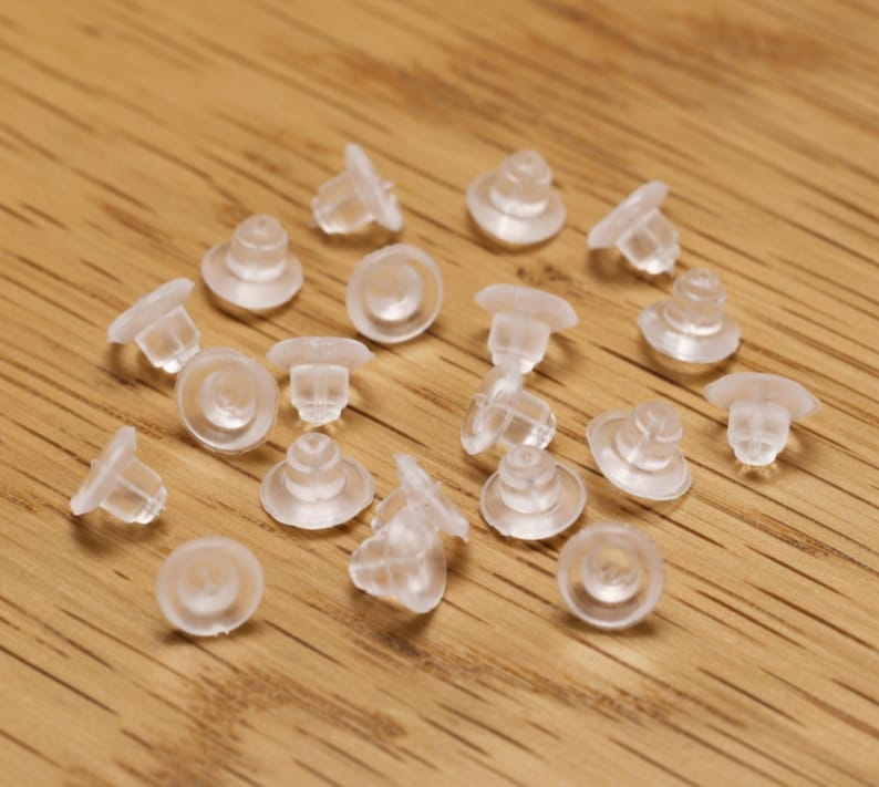 Pad Earring Backs for Stud Earrings Ear Nuts Replacement Findings Rubber Wider Base Stabilizing Great Size Choose Qty Earnuts 7x5mm