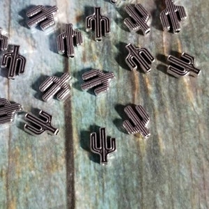 Cactus Spacer Beads Tiny Western Cowboy Desert Plant Beads Bracelet Jewelry Supplies 10x8mm