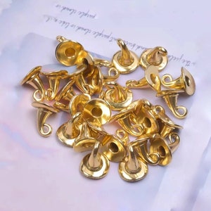 Mini Gold Witch&#39;s Hat Charms Antique Gold Witch Charms Little Witch Charms Gold Halloween Charms Jewelry Supplies 11mm