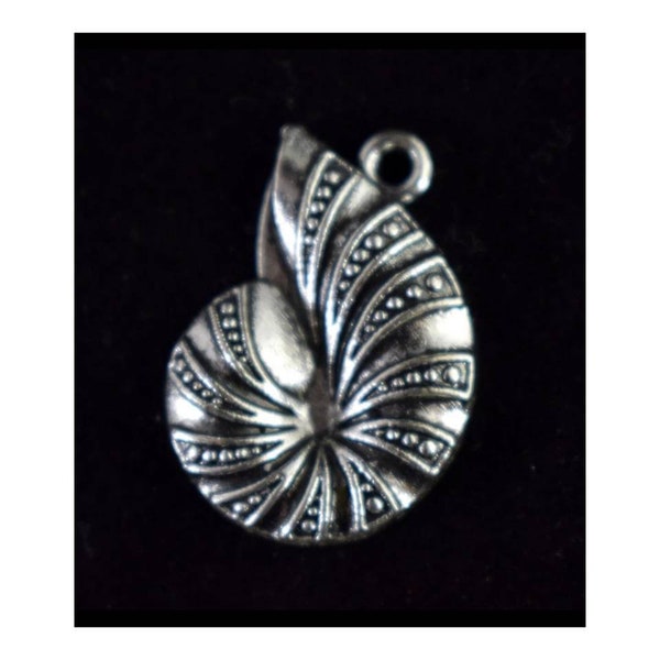 Ammonite Sea Shell Charms Fossil Sea Life Nautilus Pendants Beach Boho Earrings Bracelet Jewelry Supplies 22x16mm