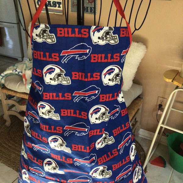 Buffalo Bills apron - custom handmade | gardening smock | Barbecuing apron| Birthday gift| Christmas gift| Housewarming gift