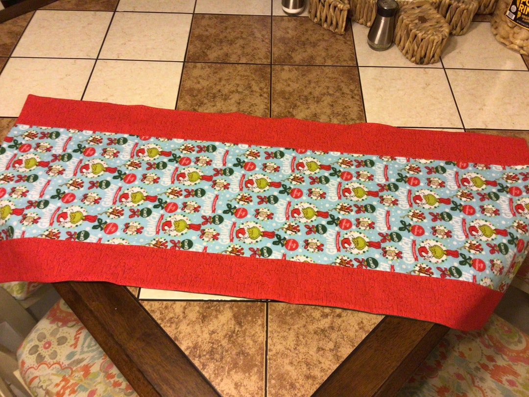 The Grinch Table Runner Custom Handmade Seasonal Decor Christmas Gift