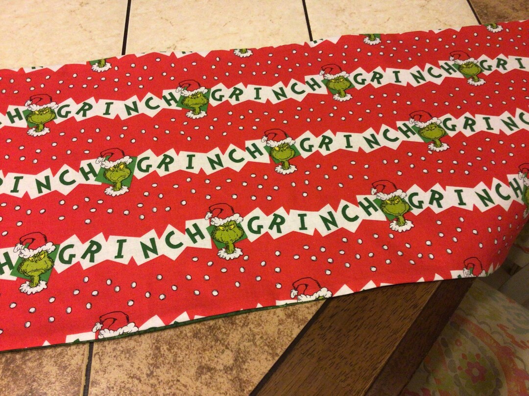 The Grinch Table Runner Custom Handmade Housewarming Gift Etsy
