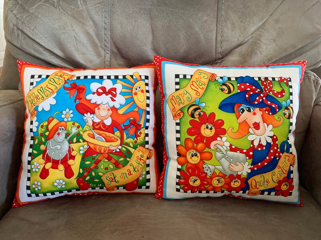 Nursery Rhymes Pillows Set of 2 Custom Handmade Babys Etsy