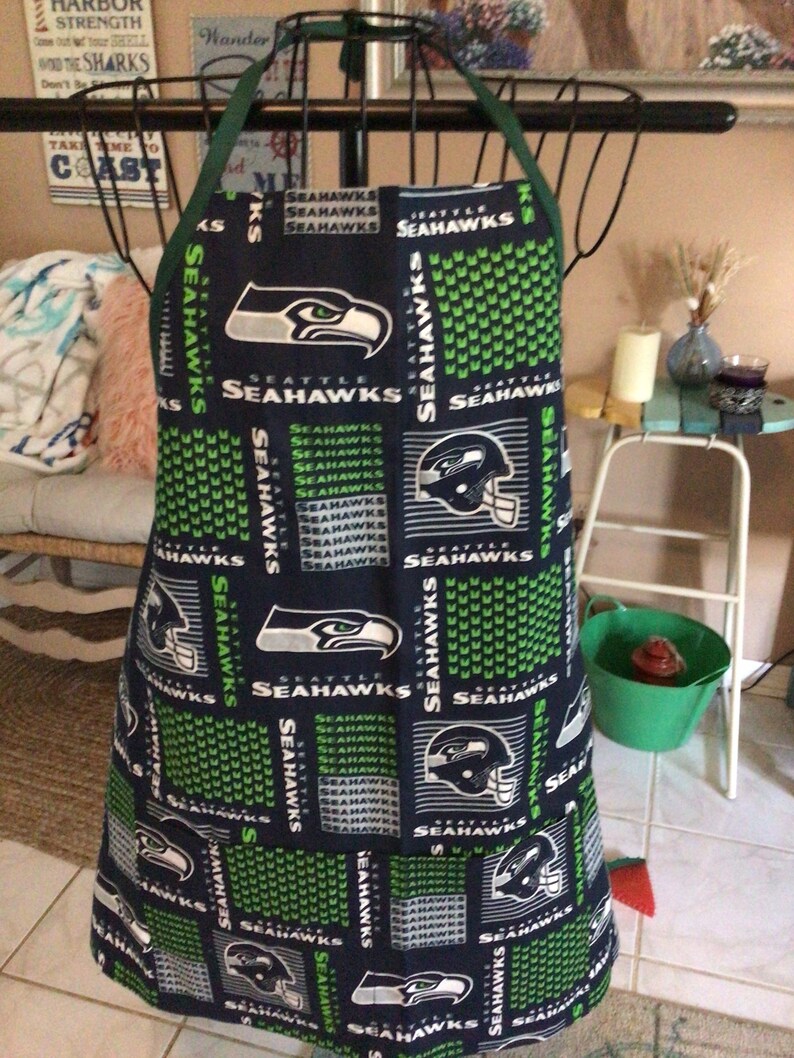 Seattle Seahawks Apron Custom Handmade Christmas Gift Etsy
