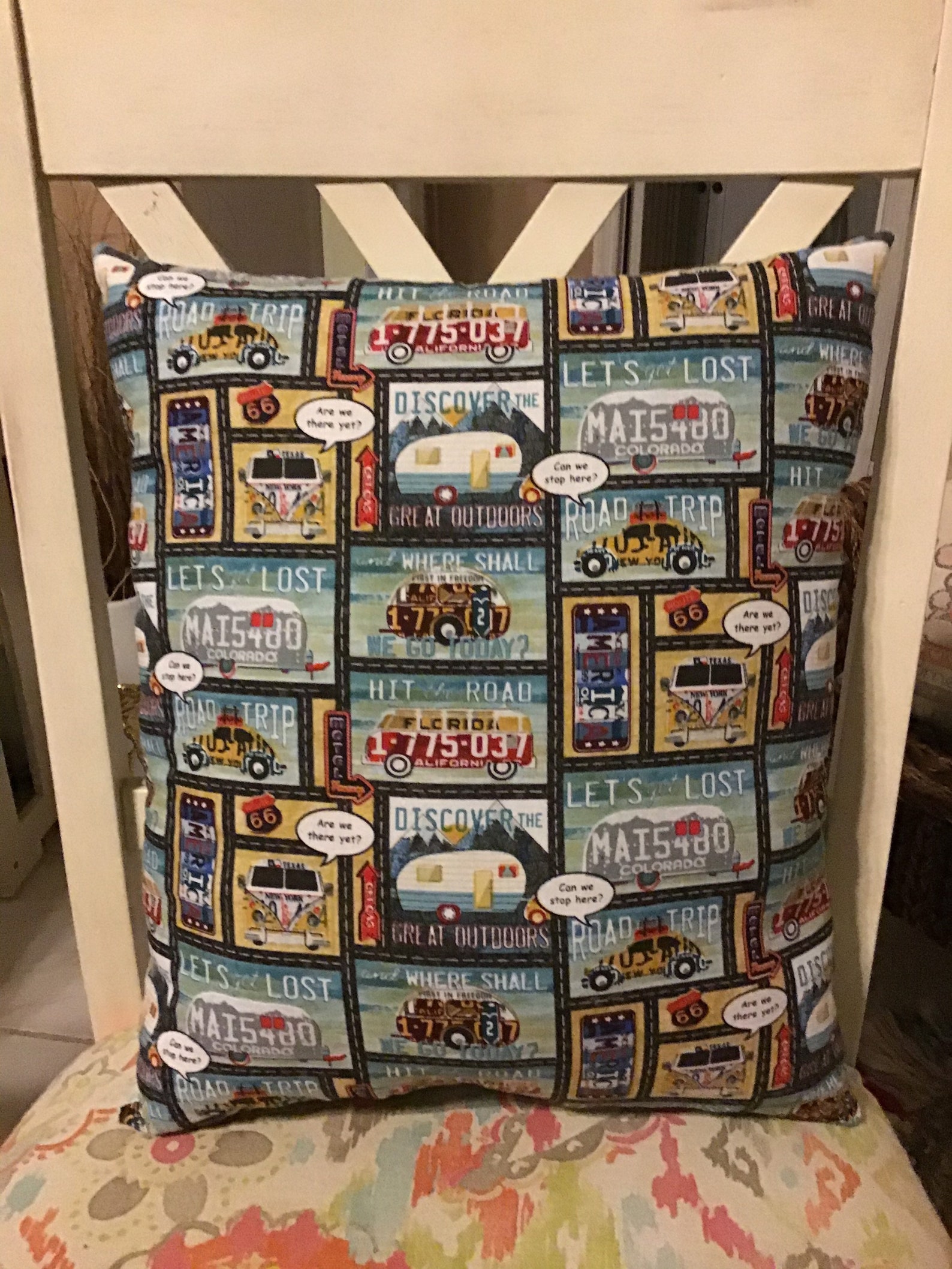Road Trip Pillow Custom Handmade Housewarming Gift Etsy