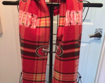 San Francisco 49ers scarf - Custom handmade| Football fanatic | birthday gift | Christmas gift | outerwear