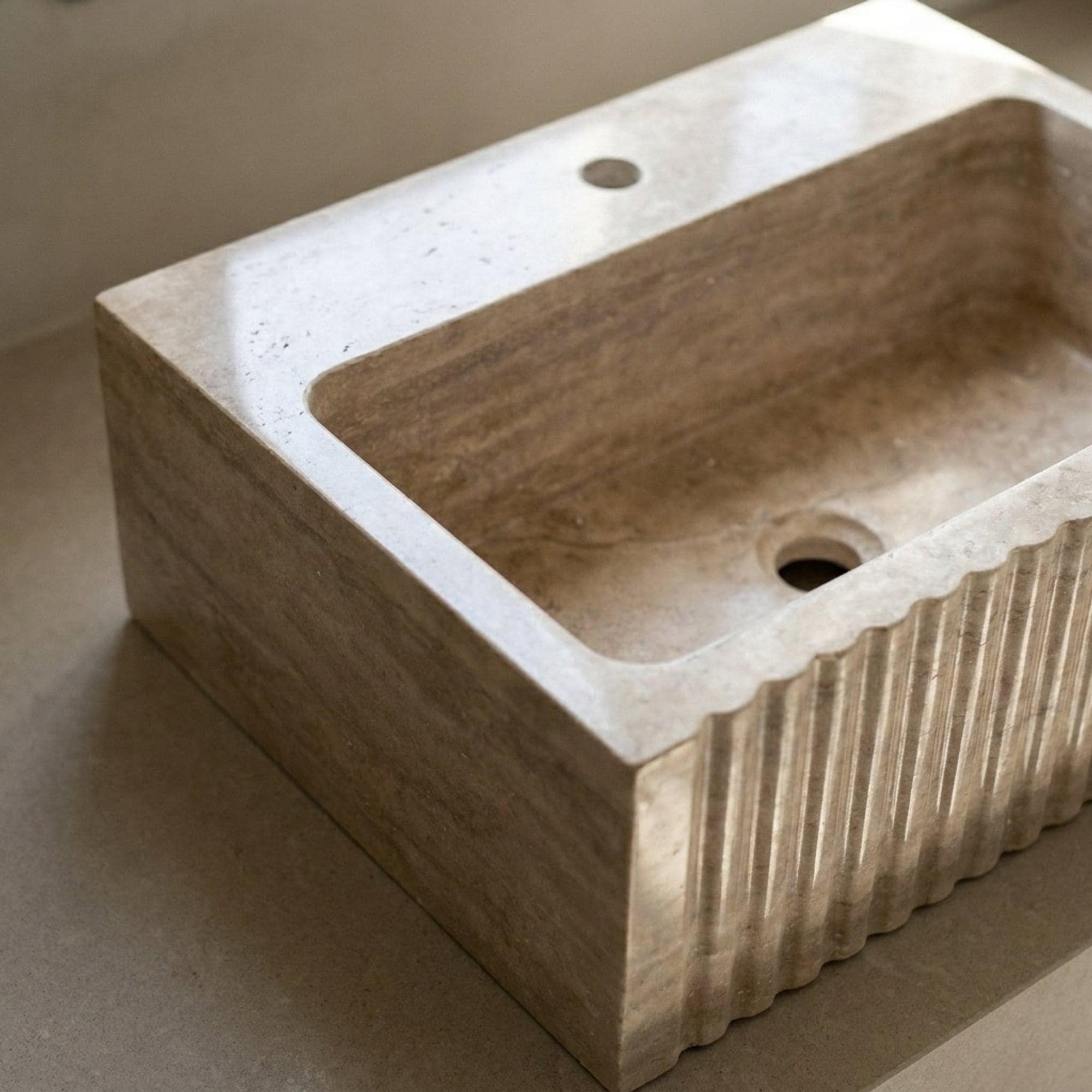 Travertine Marble Sink — view 15