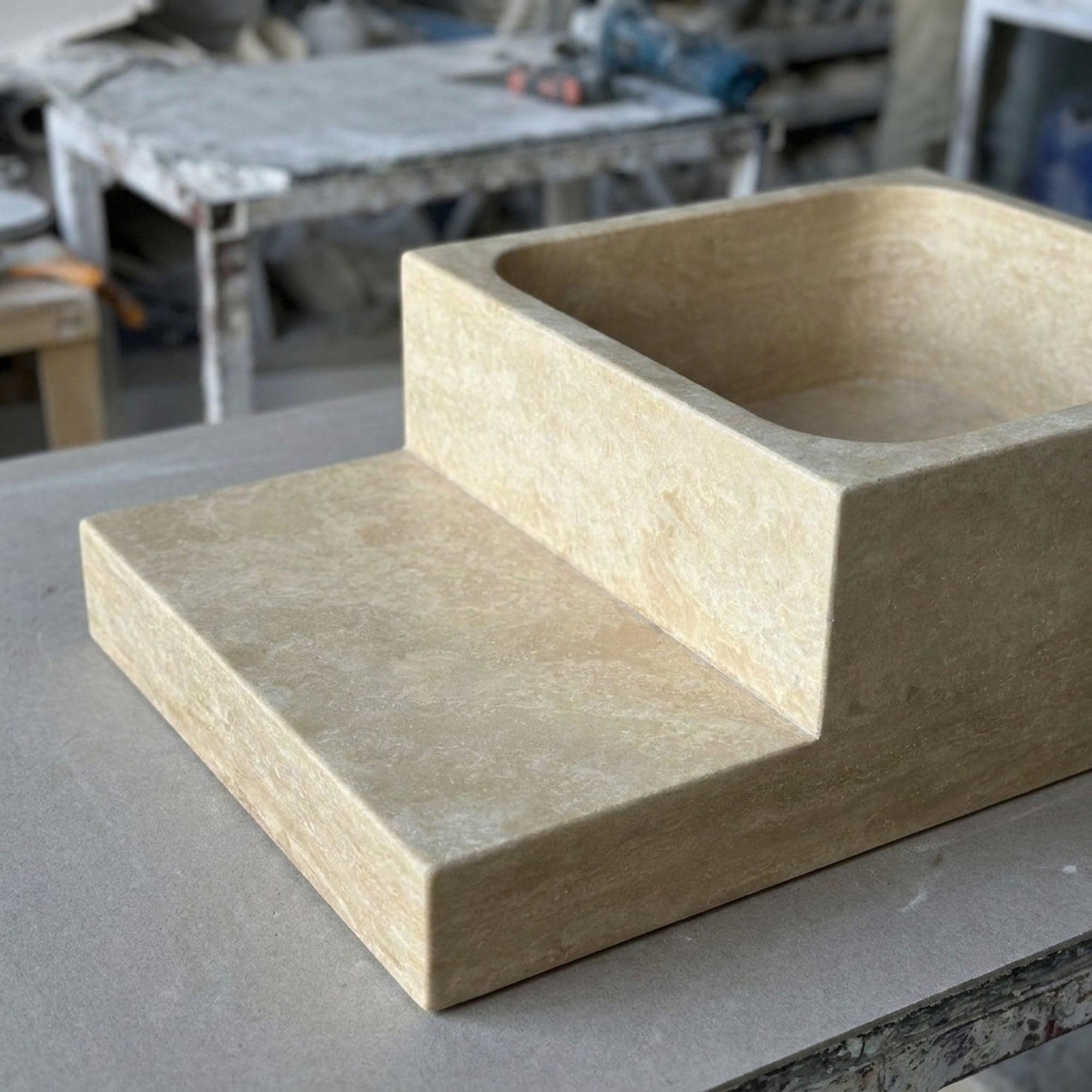 Travertine Marble Sink — view 10