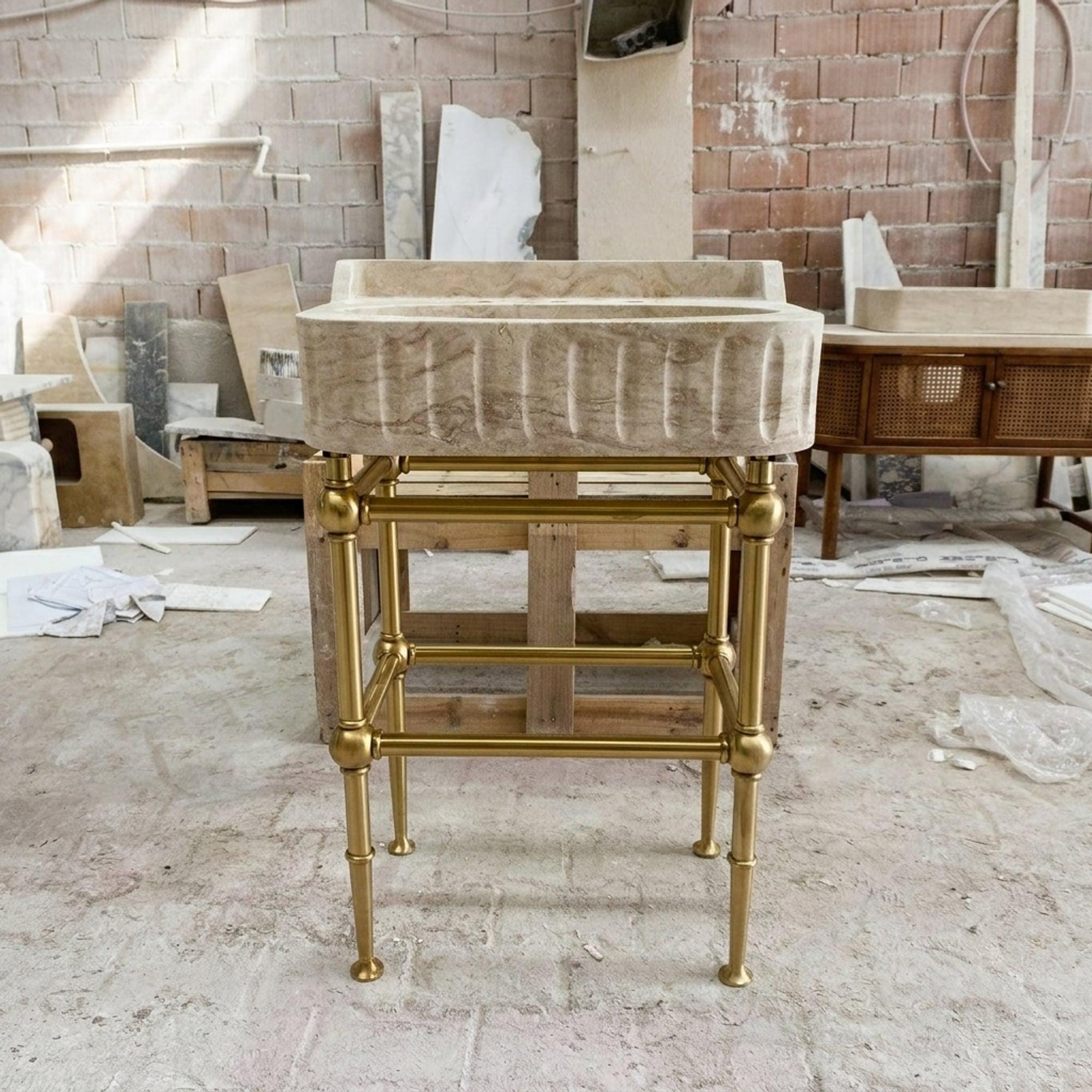 Travertine Marble Sink — view 3