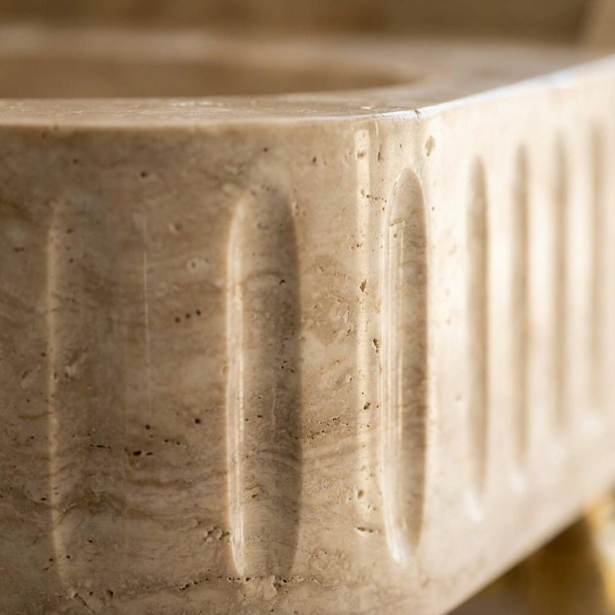 Travertine Marble Sink — view 12
