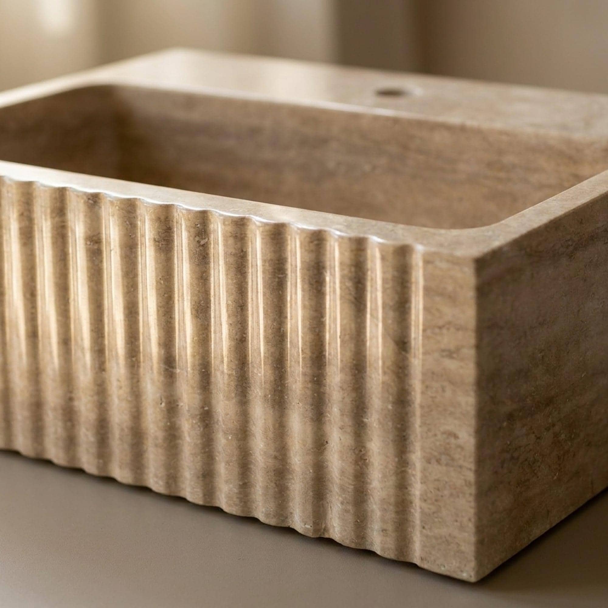 Travertine Marble Sink — view 6