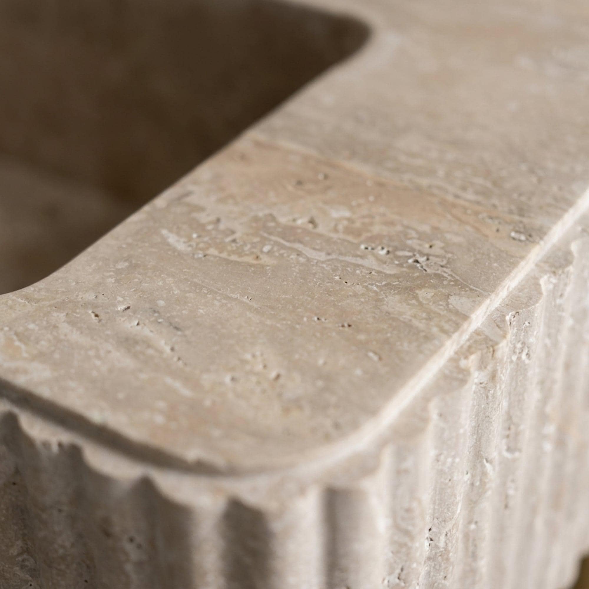 Travertine Marble Sink — view 7