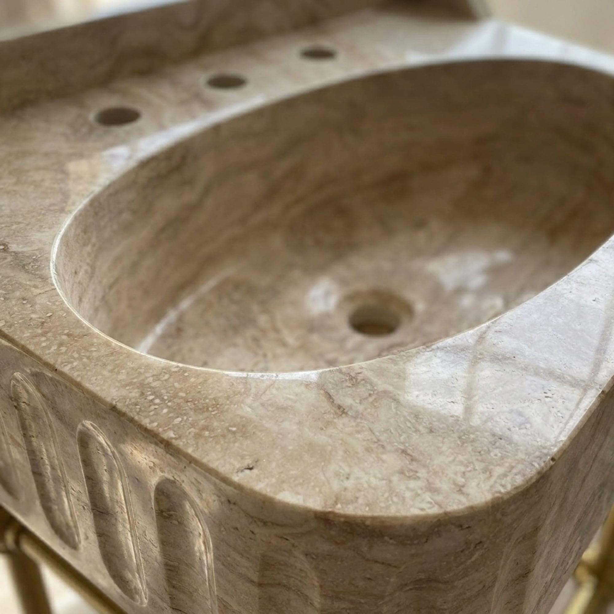 Travertine Marble Sink — view 10