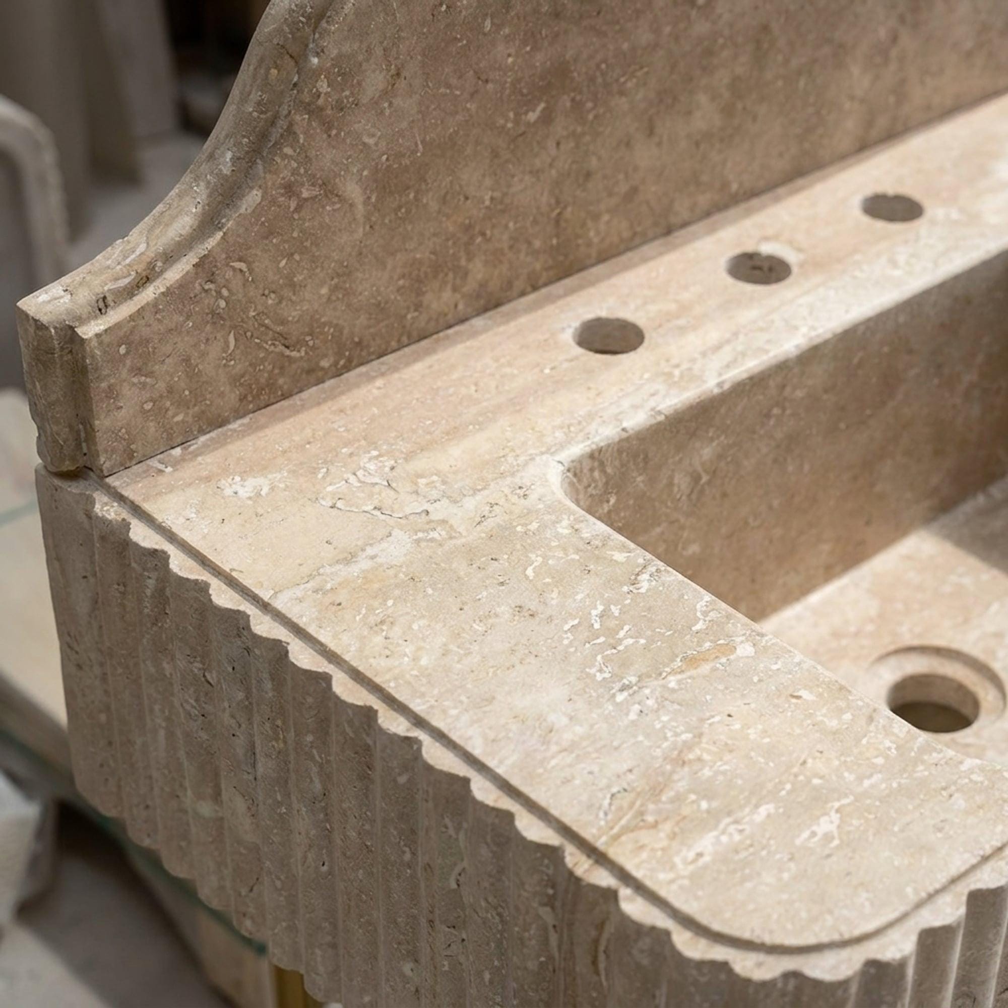 Travertine Marble Sink — view 14