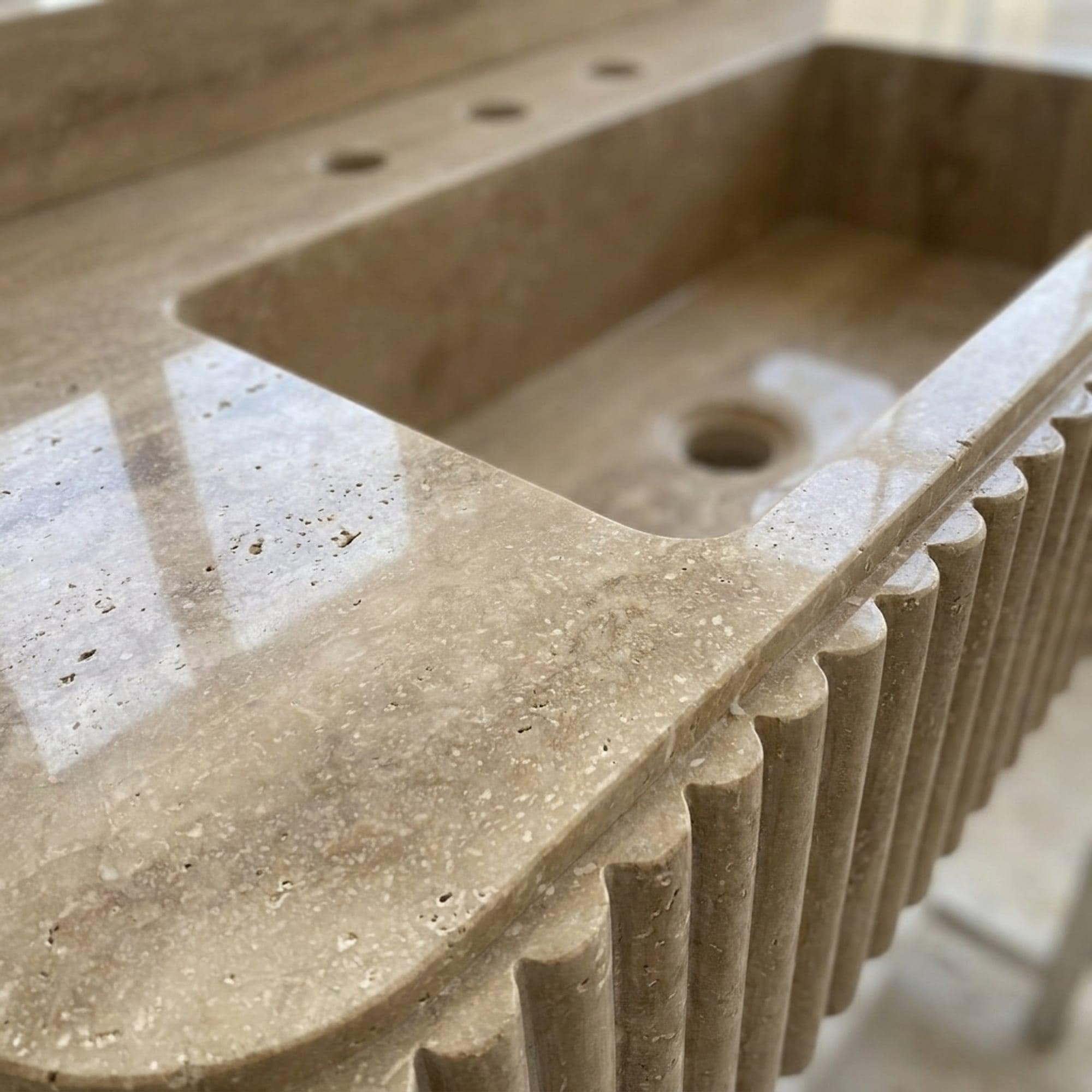 Travertine Marble Sink — view 13