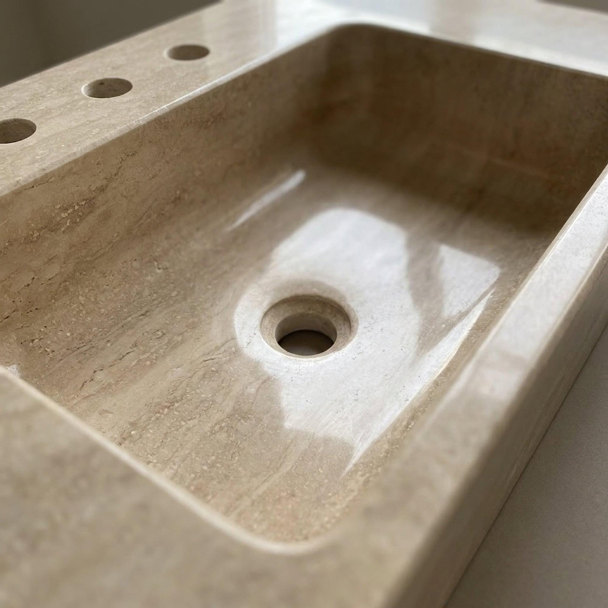 Travertine Marble Sink — view 15