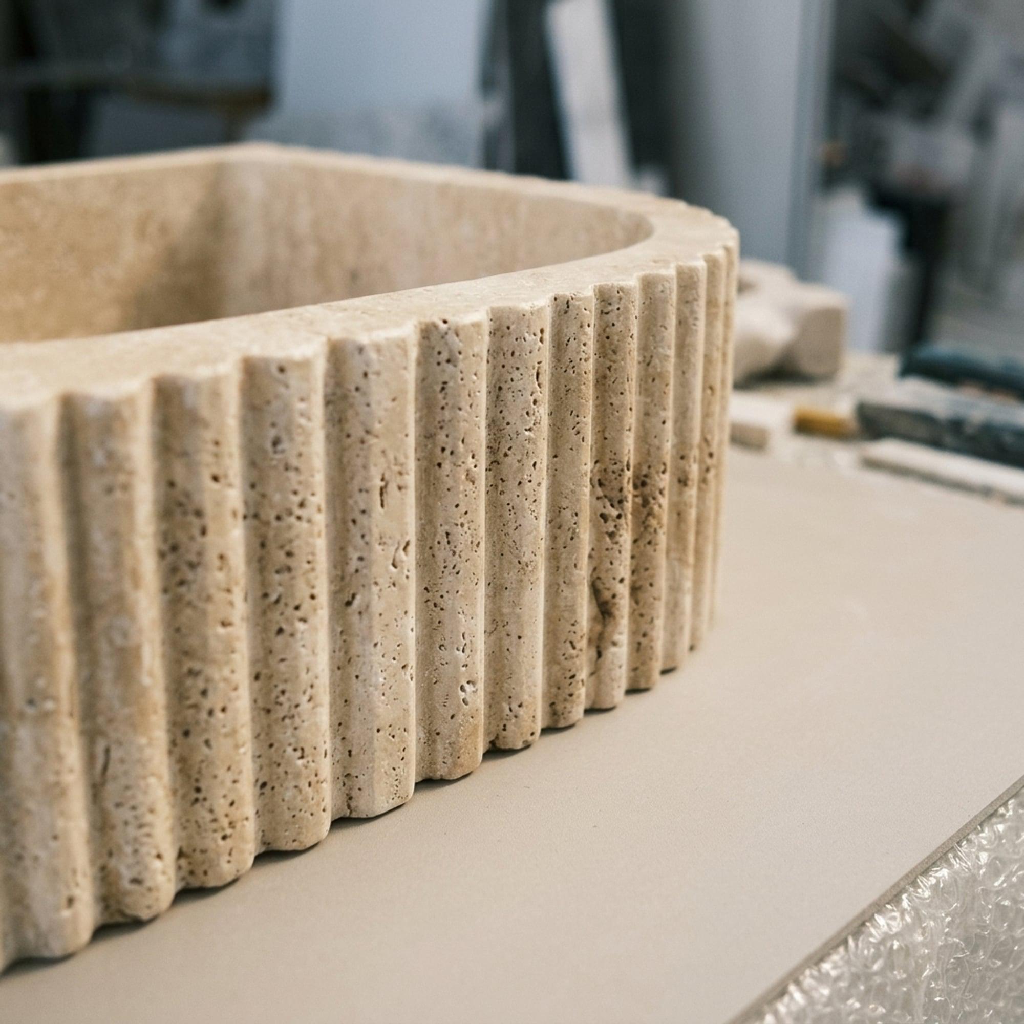 Travertine Marble Sink — view 14