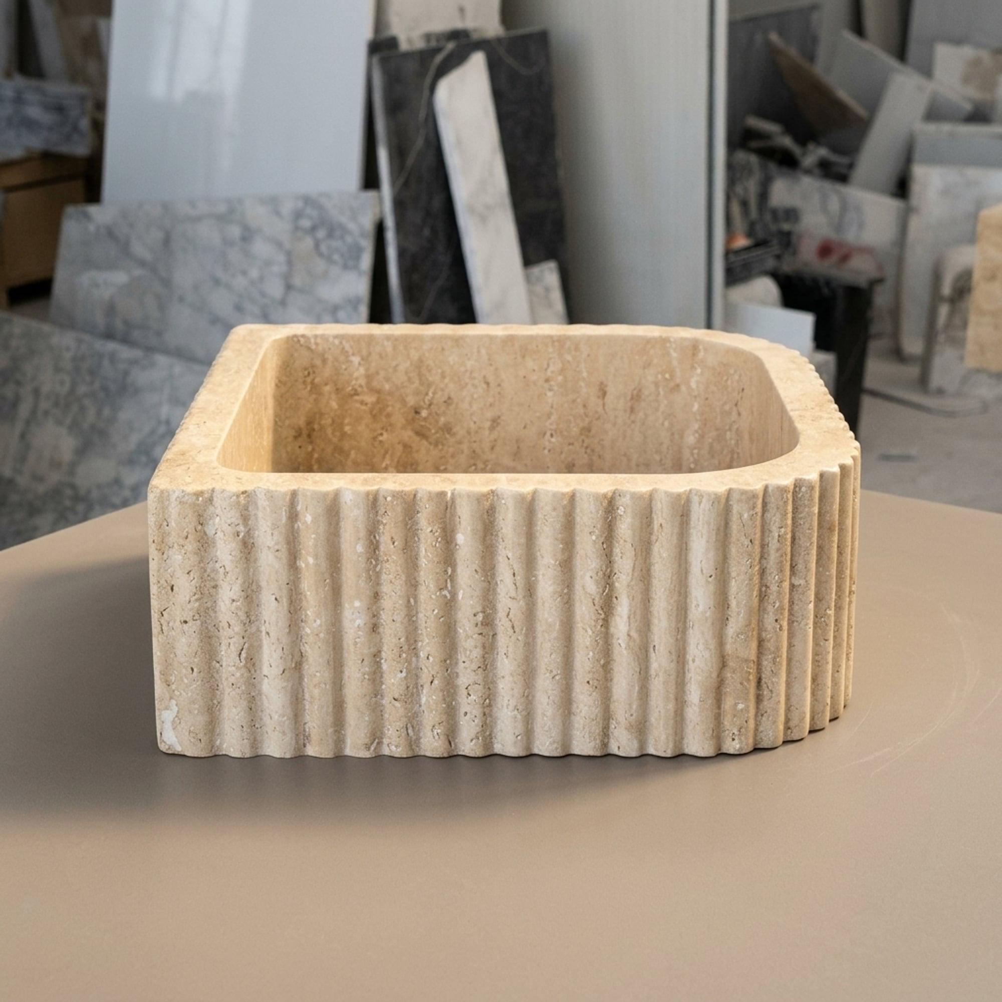 Travertine Marble Sink — view 5