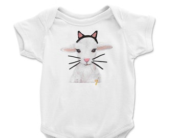 halloween baby bodysuit - zacht - vakantie - baby jongen en baby meisje - genderneutraal - peuter - kostuum - kitty lam dier